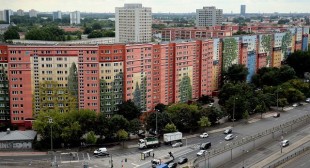 Possibly worlds largest apartment complex mural in Berlin