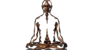 Bronze Figures Use Negative Space to Convey Spiritual Energy