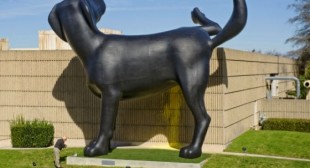 ‘Bad dog’ sculpture gets attention, but no biscuit