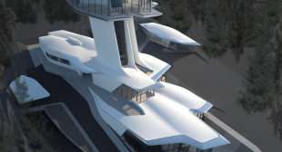 Zaha Hadid designs spaceship house for Naomi Campbell